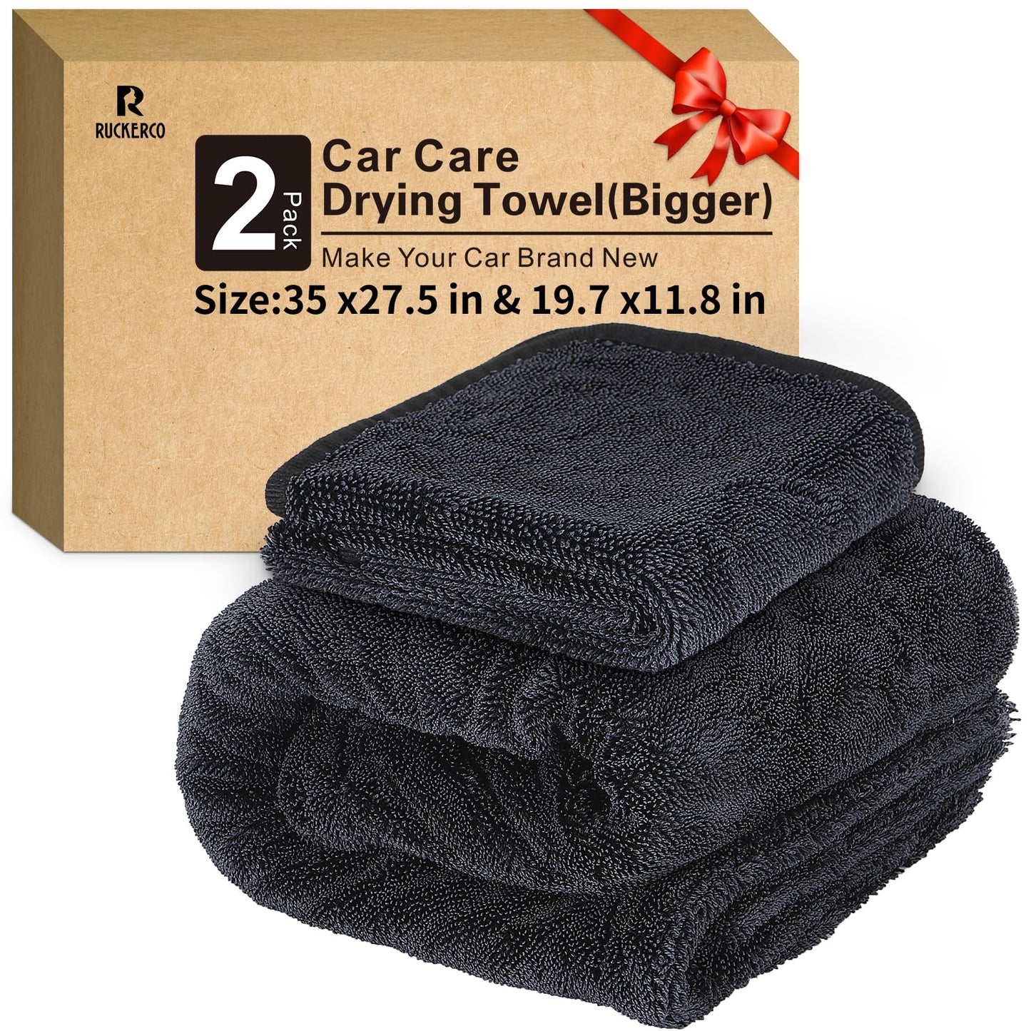 Toallas de Microfibra para Coches Ultra Suave Doble Cara 1300 g/m² Paquete de 2