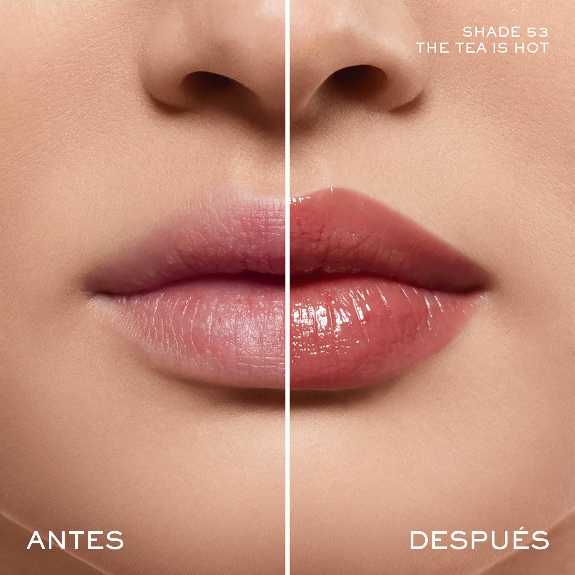 Lancôme Idôle Lip Butterglow, Bálsamo Labial con Color, Cuida, Hidrata e Ilumina con su Textura Ligera, Con 12% Escualano y Ceramidas, 53 The Tea is Hot, 3 g