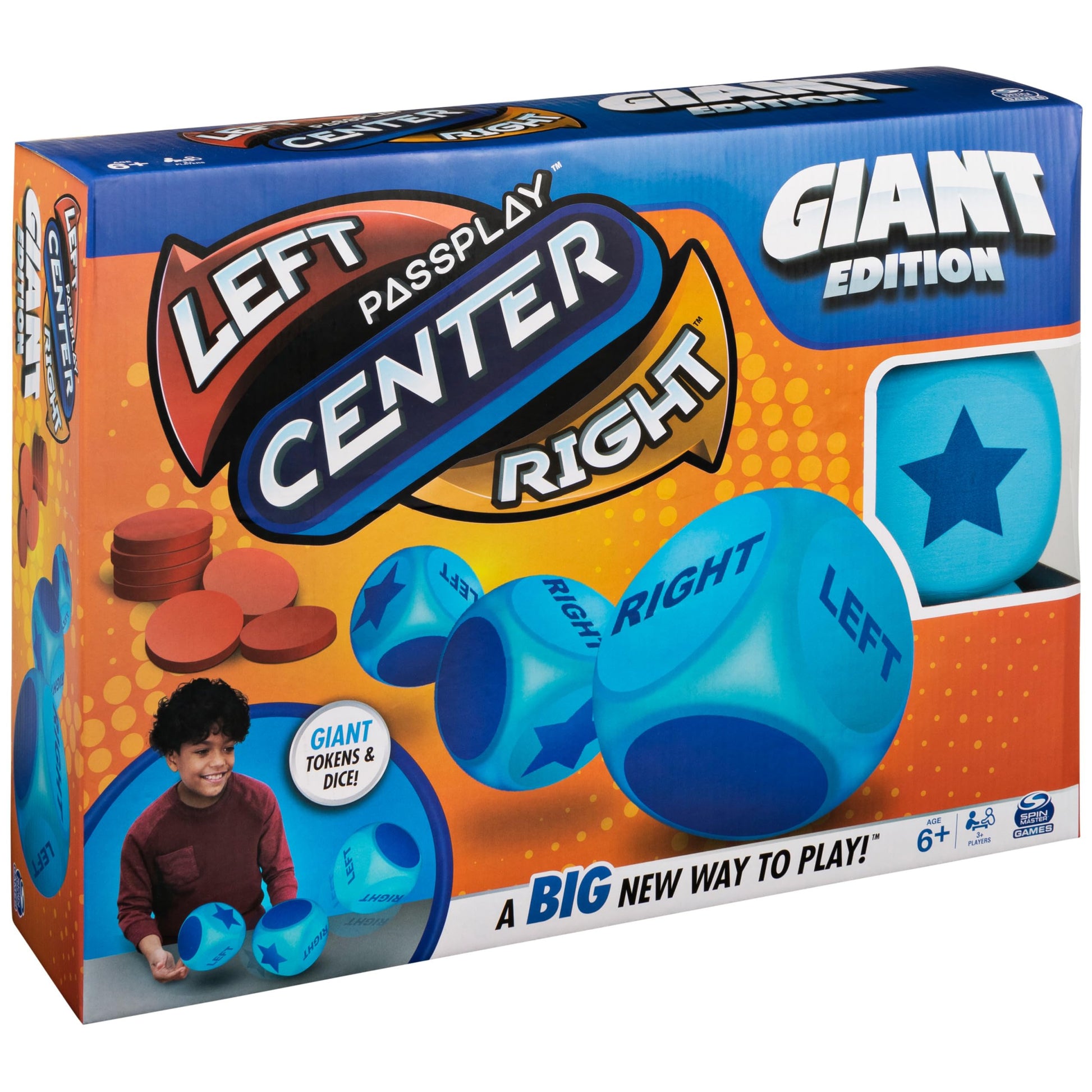 Juego de Mesa Spin Master Izquierda Centro Derecha Gigante para Niños y Adultos