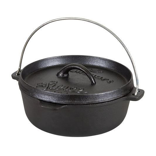 Stansport 16019-20 Horno holandés de Hierro Fundido presazonado de 2 Cuartos de galón
