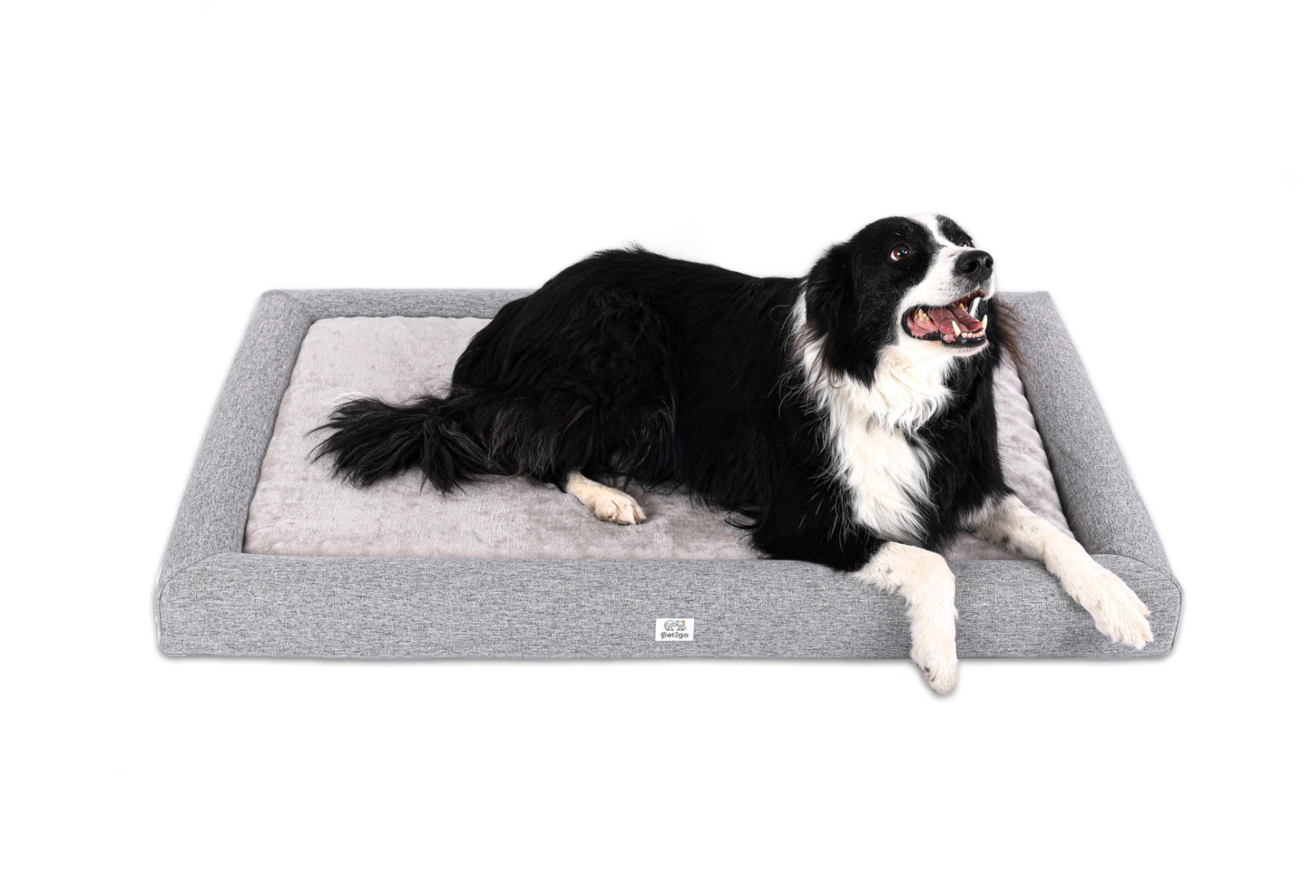 Cama Ortopédica para Mascota pet2go Gris Claro Funda Removible Tamaño X-Large