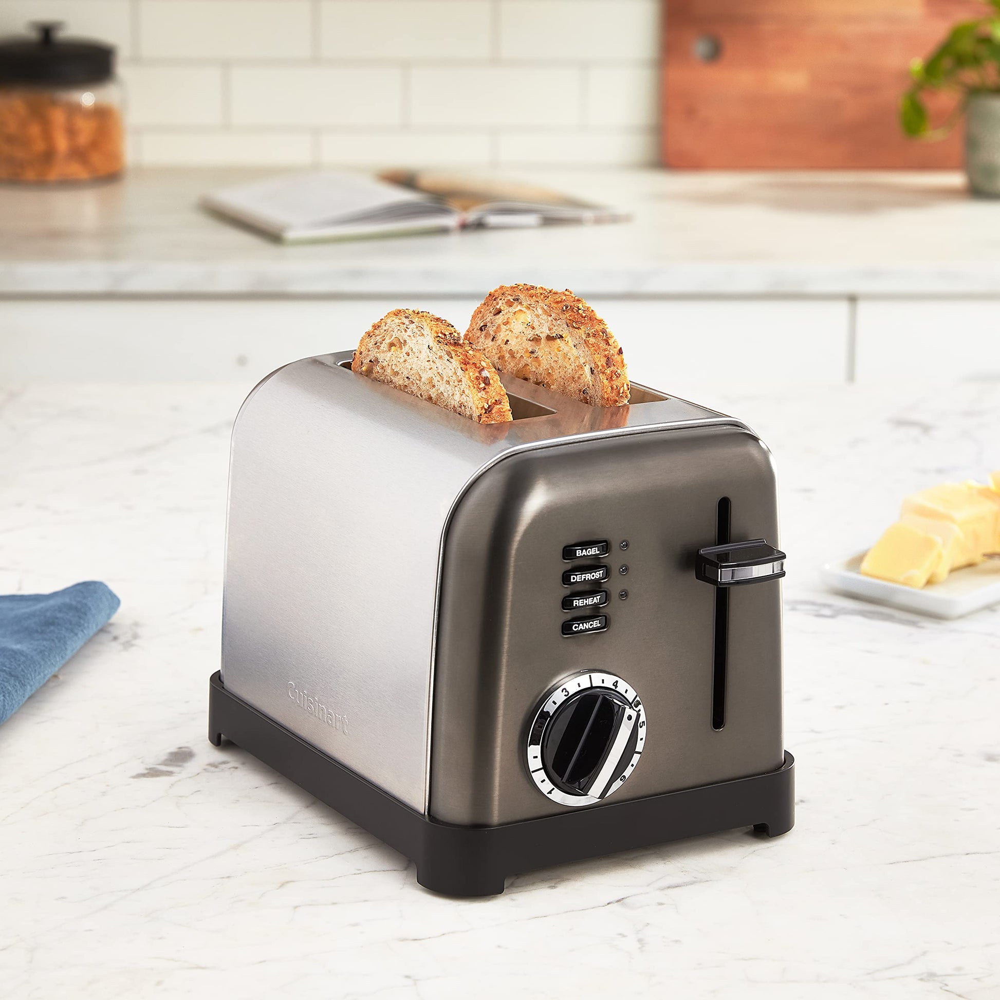 Cuisinart CPT-160BKS Metal Classic Toaster, 2-Slice, Black Stainless