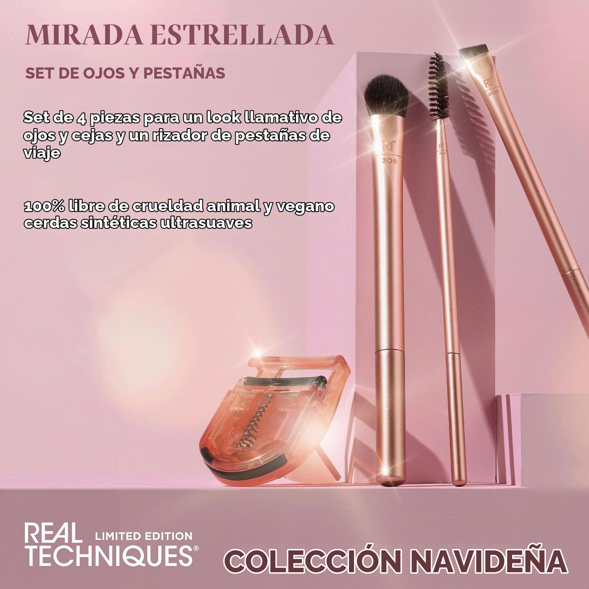 Real Techniques Starlit Gaze Eye + Lash Kit - Set de regalo (4 piezas, edición limitada)