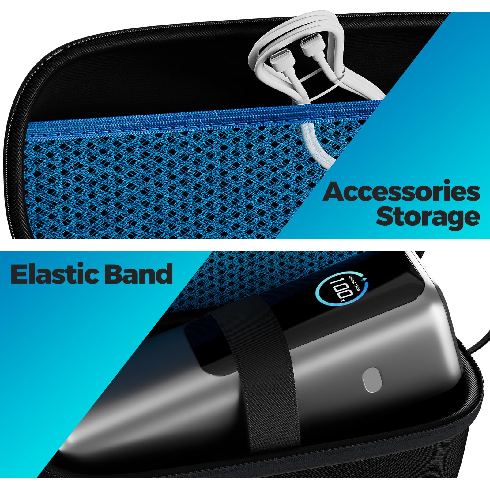 Estuche Viaje ProCase Negro Compatible con Anker Laptop Power Bank 25000mAh 165W