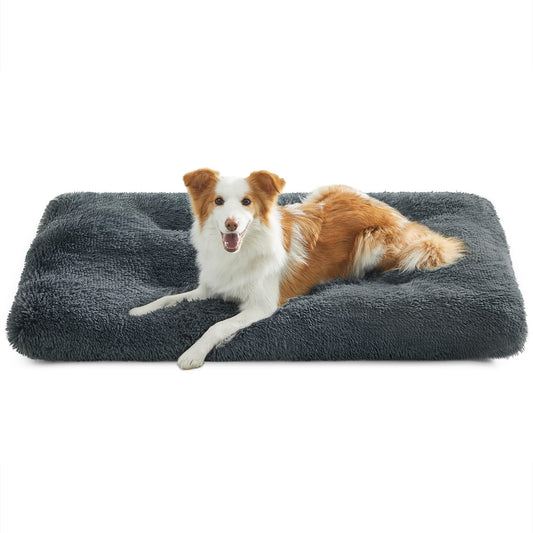 Feandrea Cama para Perros, Sofá para Mascotas, 110 x 73 cm, Lavable a Máquina, con Cojín, Gris Oscuro MPGW203G02