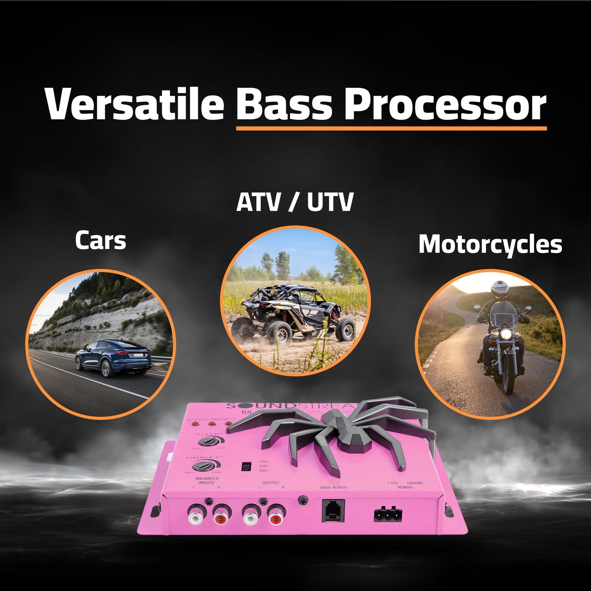 Procesador de Restauración de Graves Soundstream BX-10X Negro con Ecualizador Paramétrico y Control Remoto para Audio de Coche