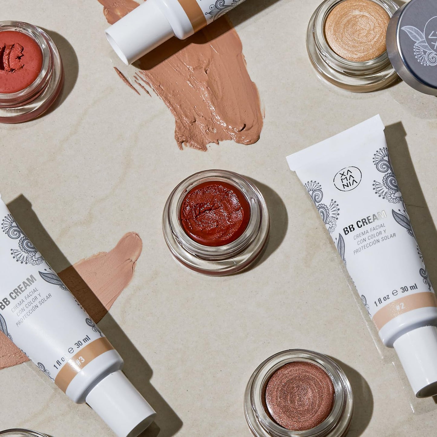 XAMANIA Amatista. Tinta Multiusos 5 en 1: Labial, Blush, Sombra, Rubor & Iluminador. Maquillaje Natural de Karité + Argán Orgánico. Clean Makeup, 5g