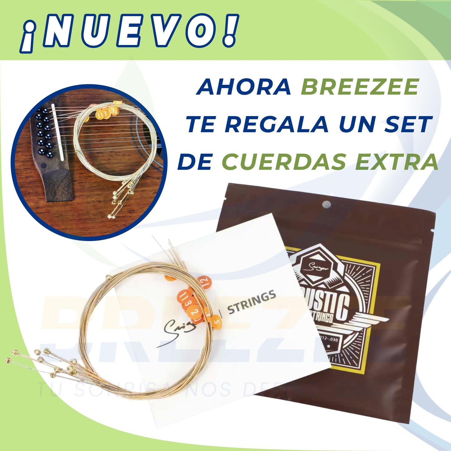 BREEZEE Guitarra Acústica Docerola de 42 Pulgadas, Guitarra de 12 Cuerdas, Incluye Kit de Accesorios, Funda Transportadora, Capo, Correa, Plumillas, Afinador y Más, Guitarra De Abeto Resistente