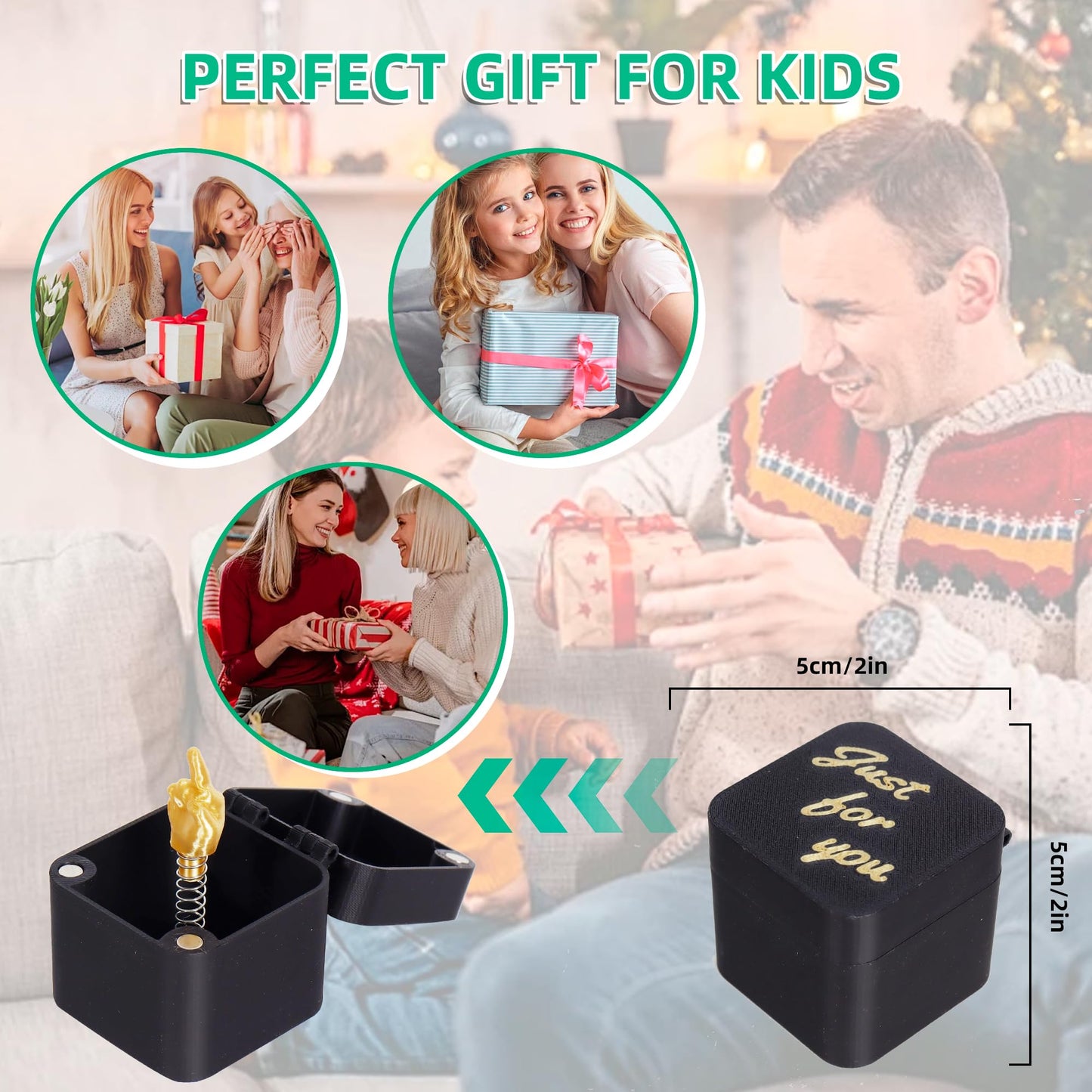 Dedo medio en una caja, caja de regalo de dedo sorpresa medio, regalo emergente con caja para adultos, caja de regalo molesta, caja de regalo de broma divertida para decoración de computadora de