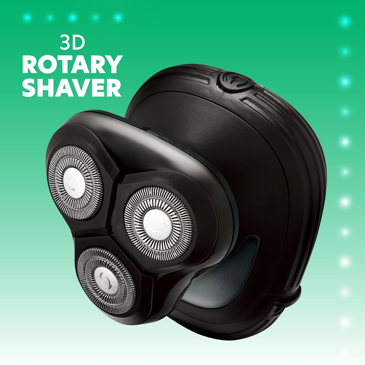 CHARGEWORX Groom Essentials 3D Rotary Face y Head Shaver para Hombres, Luz Led | Afeitadoras Eléctricas Compactas A Batería, Inalámbricas para Hombres, 3 Cabezas Flotantes - Maquinilla de Afeitar Eléc
