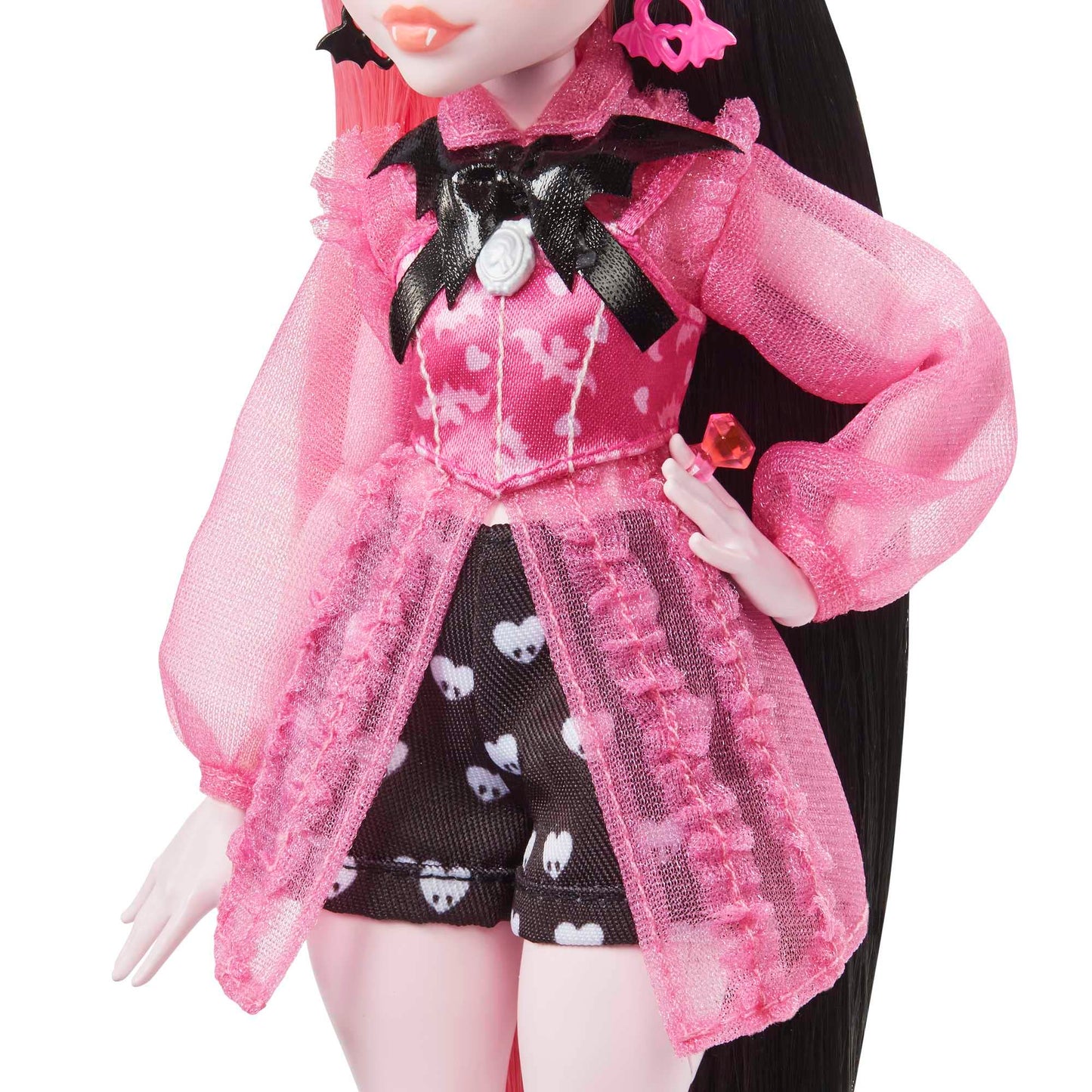 Muñeca Monster High Draculaura Vampiro con Vestimenta de Moda y Capa Elegante para Niñas