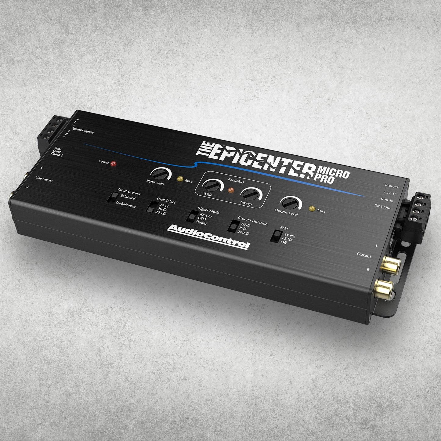 AudioControl The EPICENTER Micro PRO Procesador digital de restauración de graves y convertidor de salida de línea, maximizador de amplificador de graves de audio para automóvil con control remoto ACR