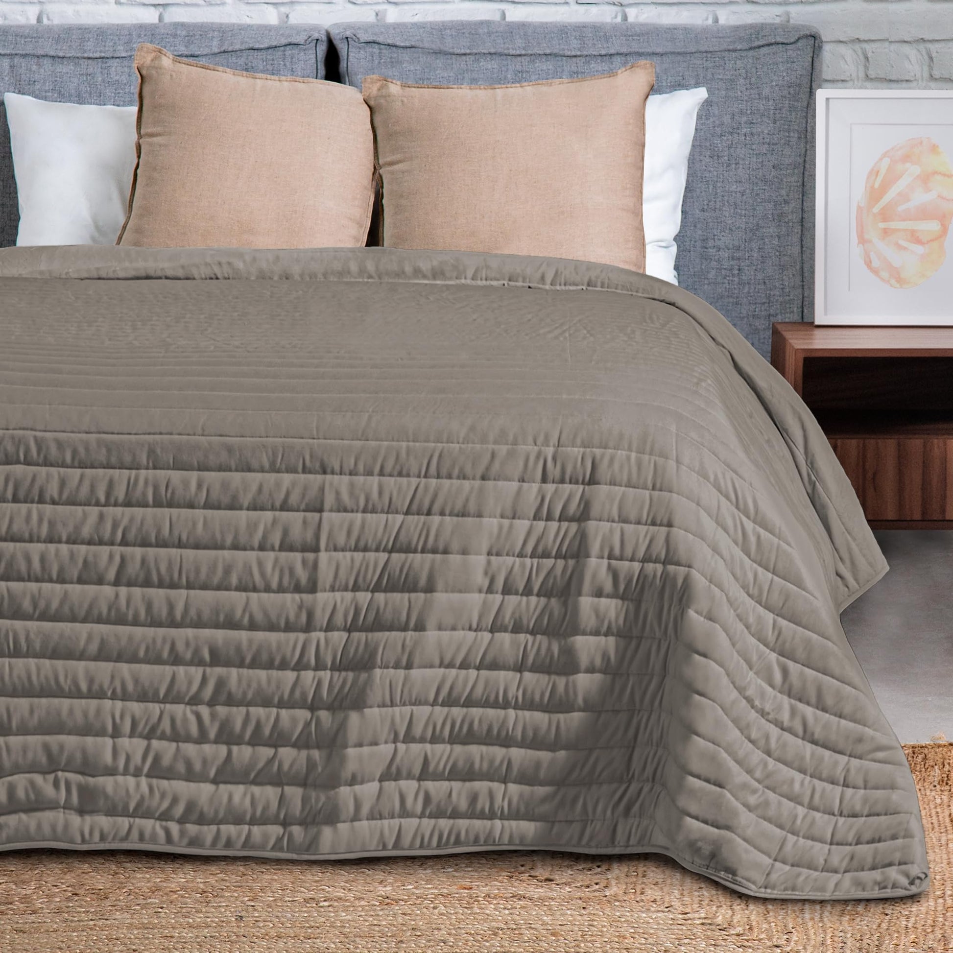 Edredón Dreamlab Arena Relleno de Suaves Microfibras Recubiertas con Gel Hipoalergénico para Cama Individual