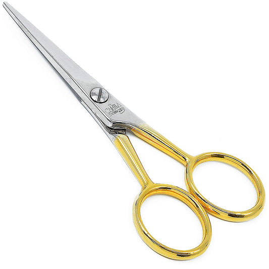 Camila Solingen CS45 4 1/2" Gold Plated Professional Mustache Shears