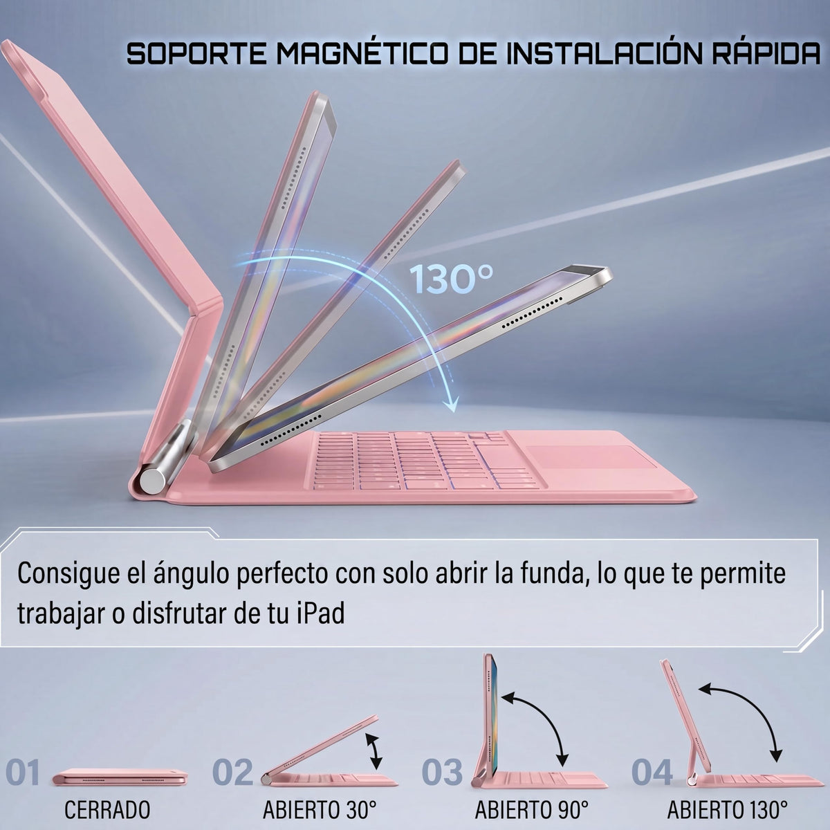Funda Teclado Magic Keyboard Baudane para iPad Air Español Ñ