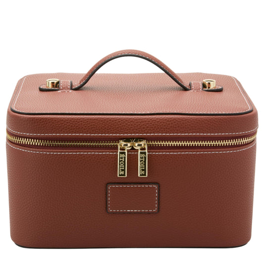 ETOILE - Estuche de cambiador - Elegante bolsa de maquillaje de viaje con divisores, Marrón Jengibre, Estuche de cambiador con cierre con práctico asa de transporte
