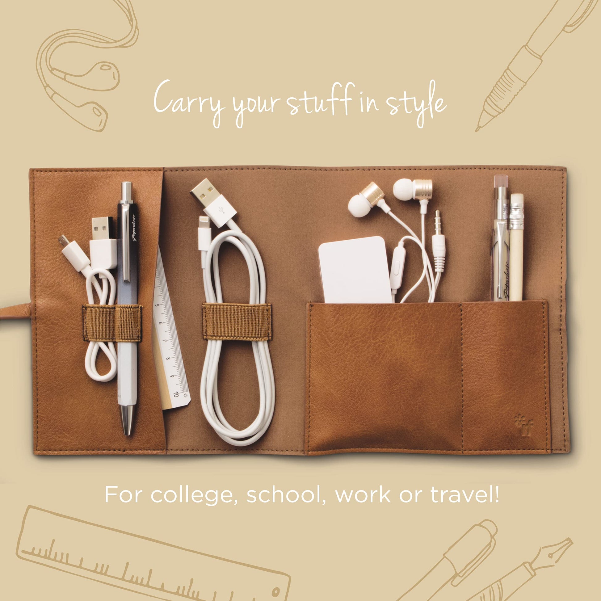 IF Bookaroo Travel Tech-Tidy - Crema