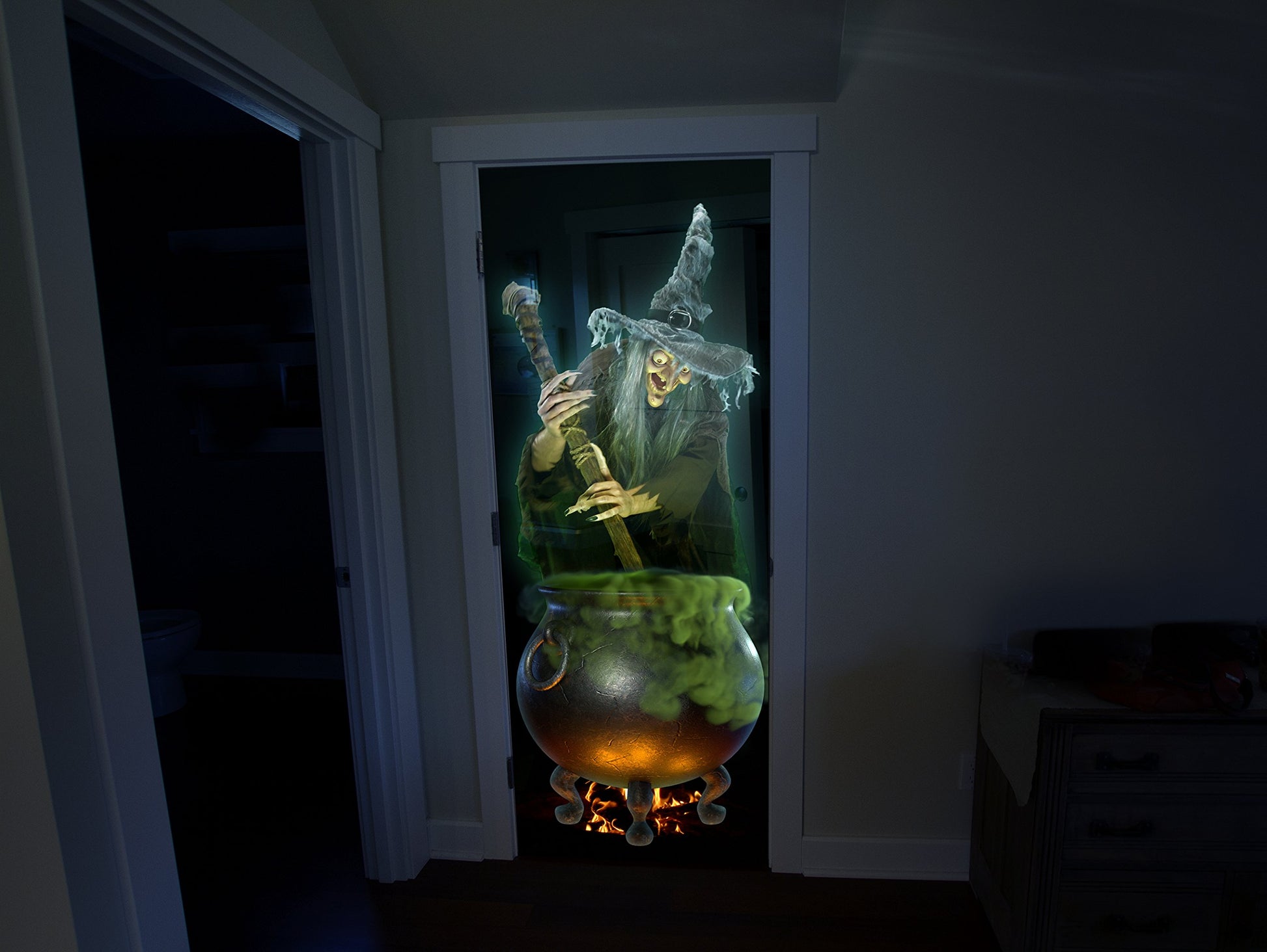 visualización de proyección trasera holográfica de 48 x 72 pulgadas con accesorios de montaje para proyectar videos de Halloween