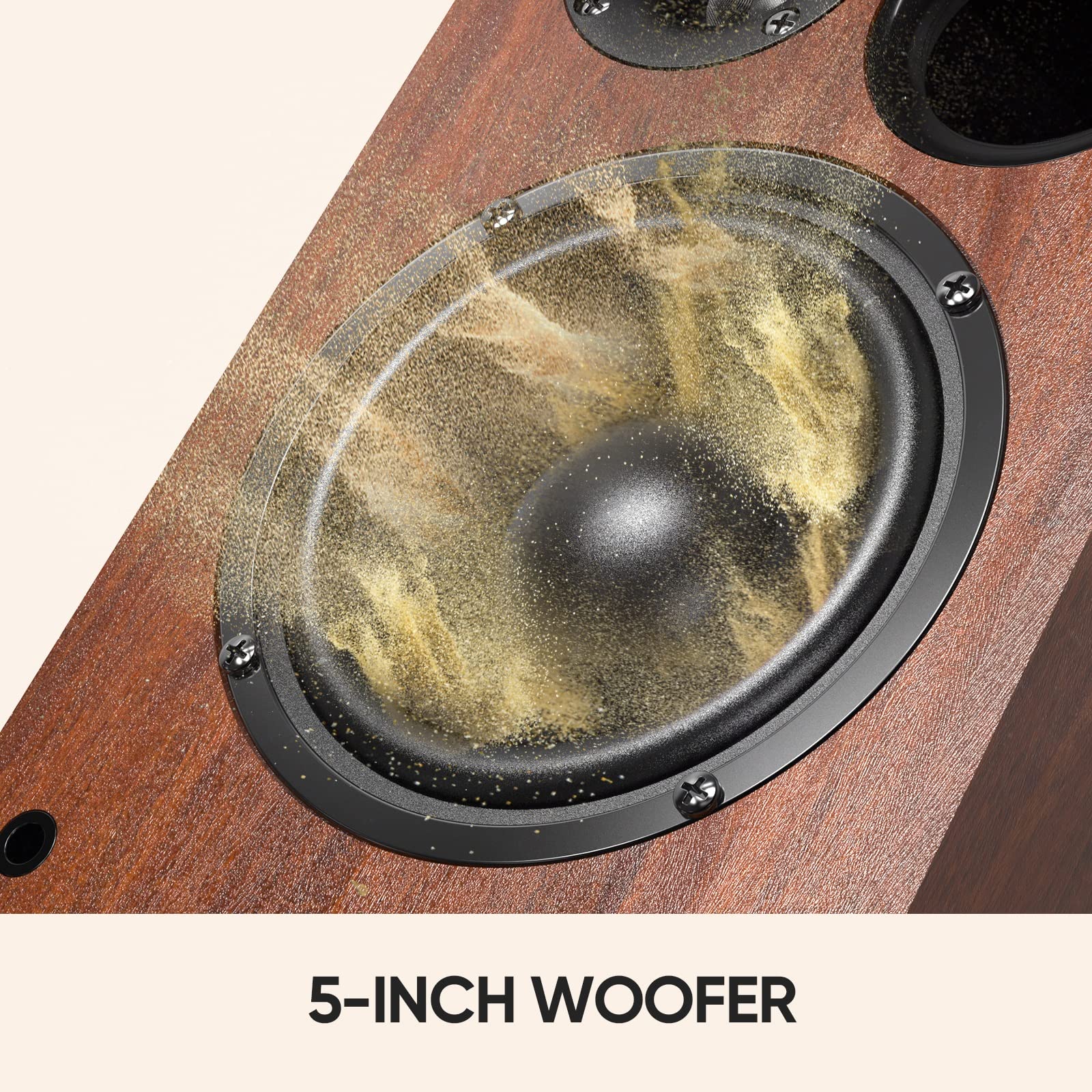 Altavoces de Estantería Saiyin Bluetooth Negros con Woofer 5.2 Pulgadas y Entradas RCA Ópticas