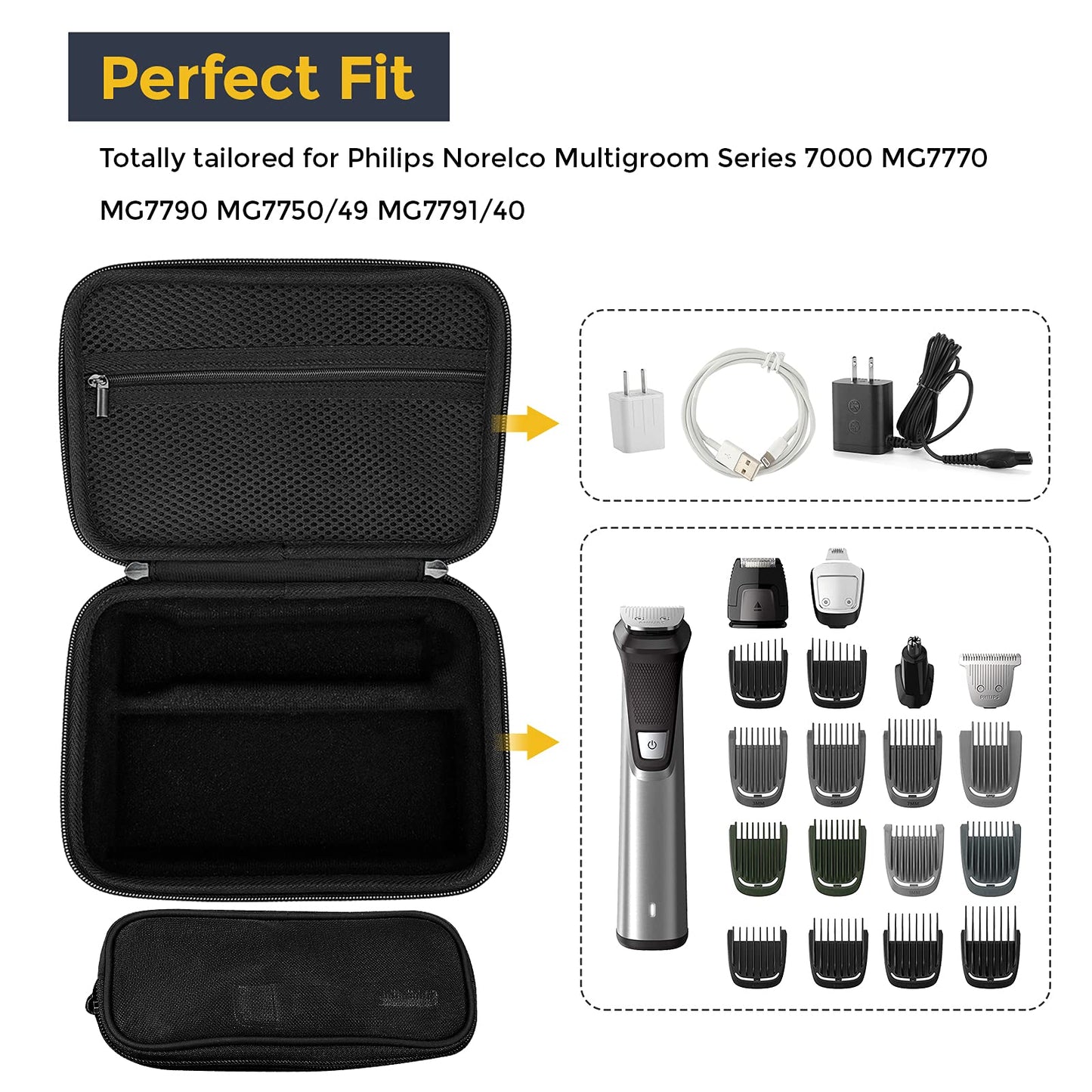 ProCase Estuche para Rasuradora Eléctrica Philips Norelco Multigroom Series