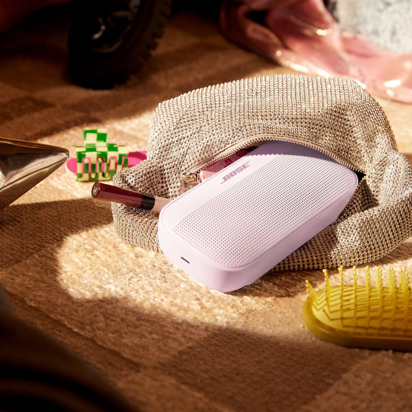 Bose Altavoz Bluetooth portátil SoundLink Flex (2.ª Gen.) Altavoz para Exteriores portátil con Sonido de Alta fidelidad, hasta 12h de duración de la batería, a Prueba de Agua y Polvo, Rosa Pétalo