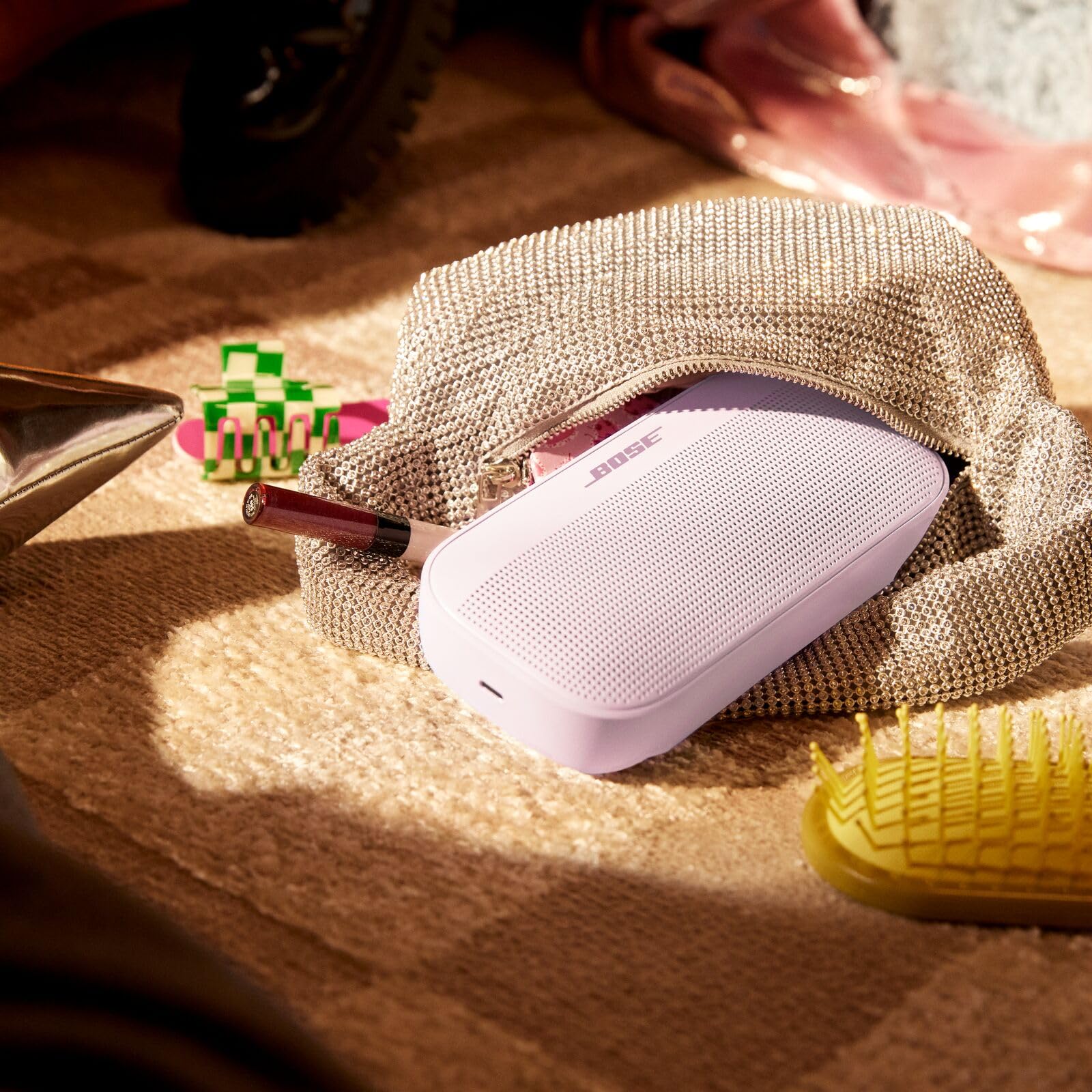 Bose Altavoz Bluetooth portátil SoundLink Flex (2.ª Gen.) Altavoz para Exteriores portátil con Sonido de Alta fidelidad, hasta 12h de duración de la batería, a Prueba de Agua y Polvo, Rosa Pétalo