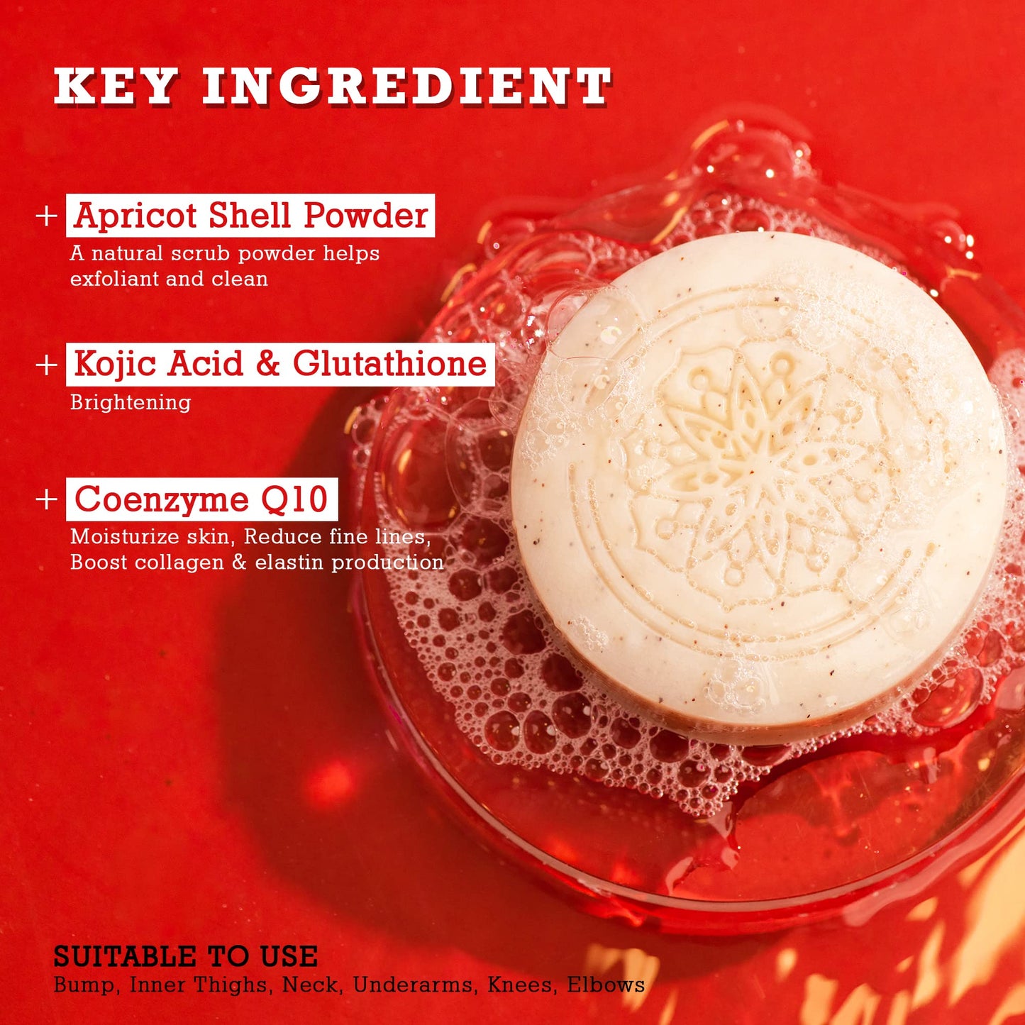 Jabón Exfoliante Koji White Ácido Kójico Blanco con Glutatión y Coenzima Q10 para Iluminar la Piel