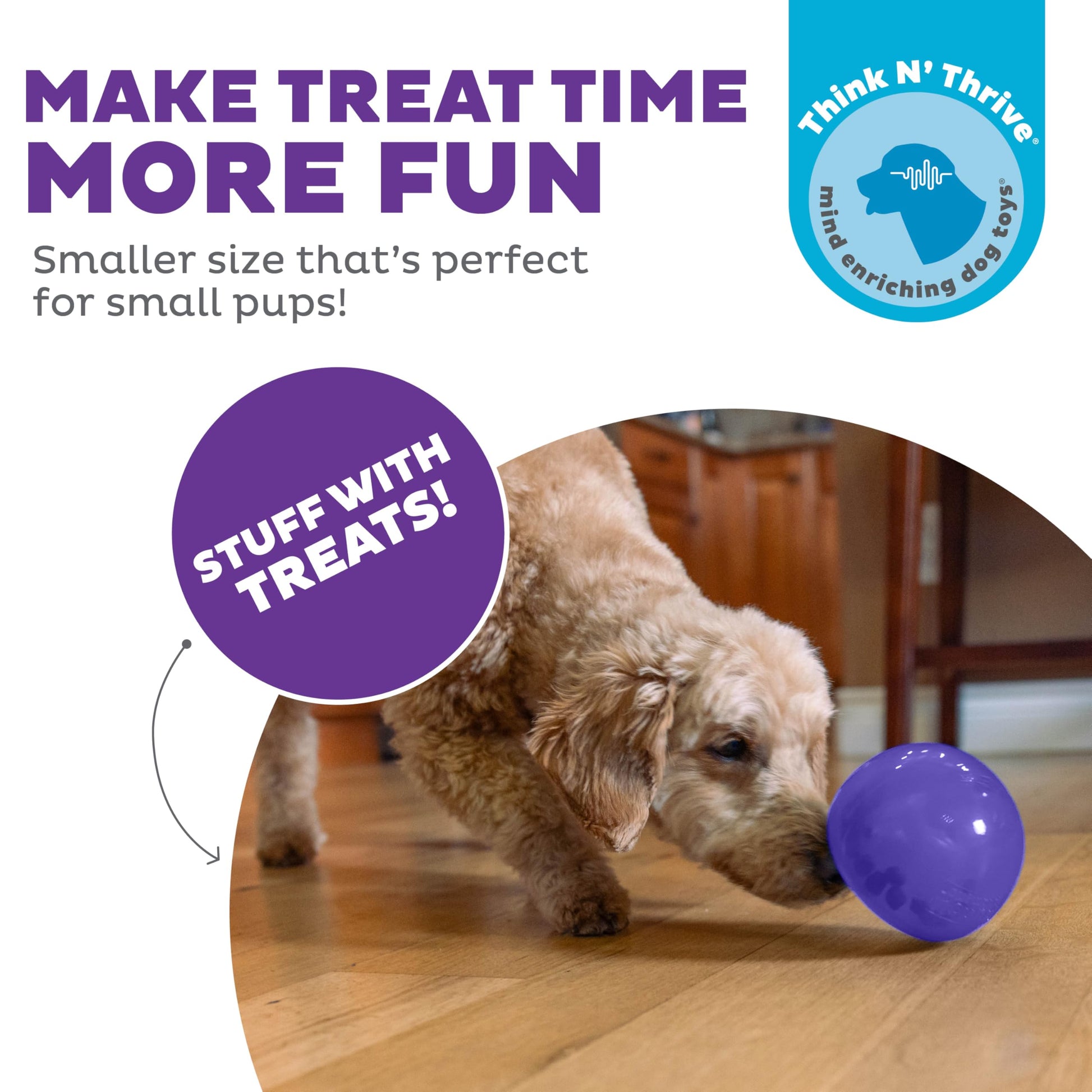Juguete Interactivo Planet Dog Orbee-Tuff Lil' Snoop Morado dispensador de golosinas para Perro Pequeño
