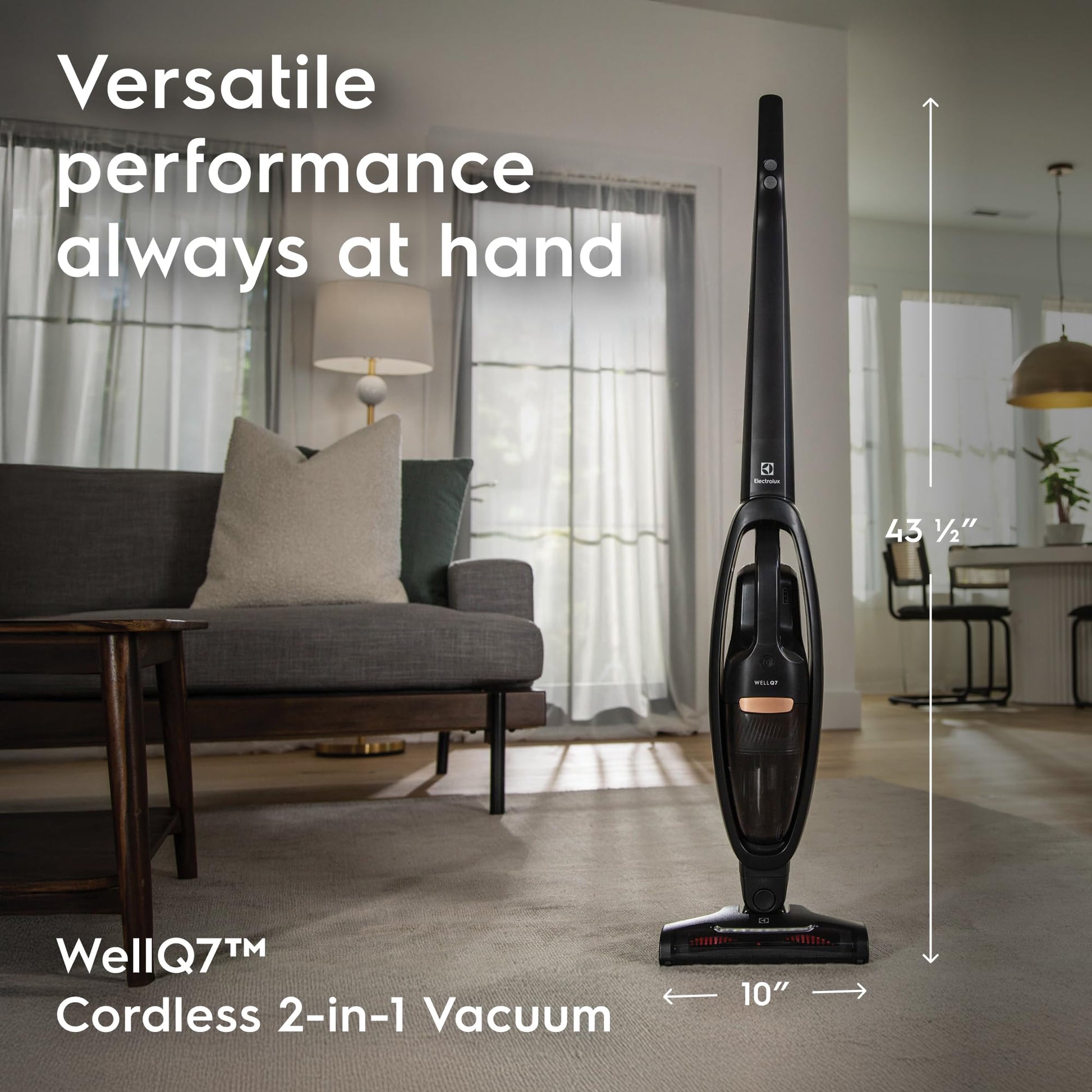 Aspiradora Inalámbrica Electrolux WellQ7 Gris Granito con Alta Potencia y Filtración de 5 Pasos