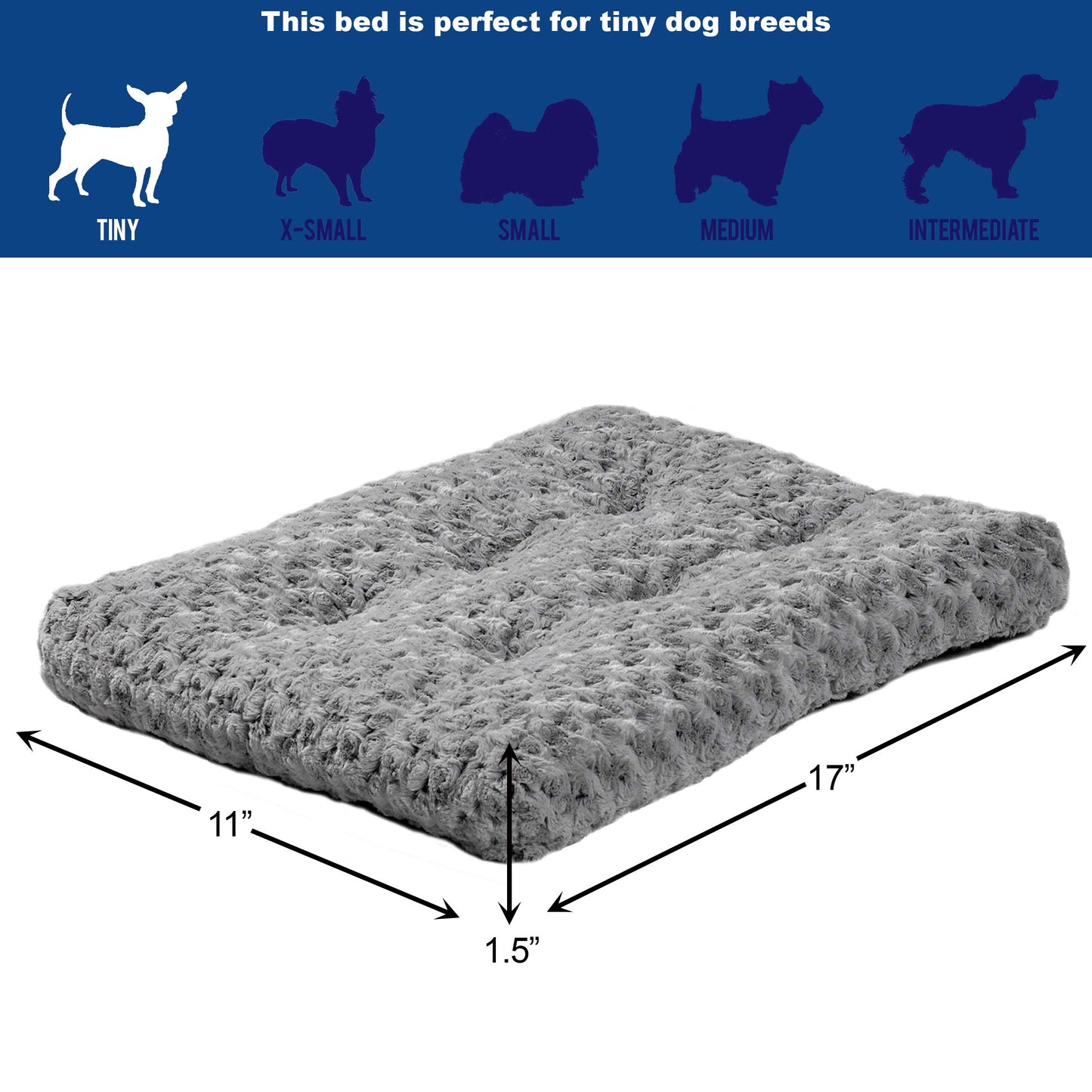 Cama para Mascotas MidWest Quiet Time Deluxe Gris Degradado en Espiral