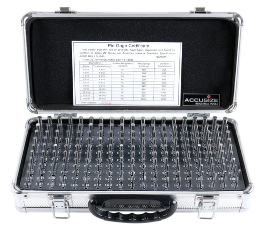 Juego de Calibradores de Pines Accusize Industrial Tools Plata de Precisión 190 Piezas