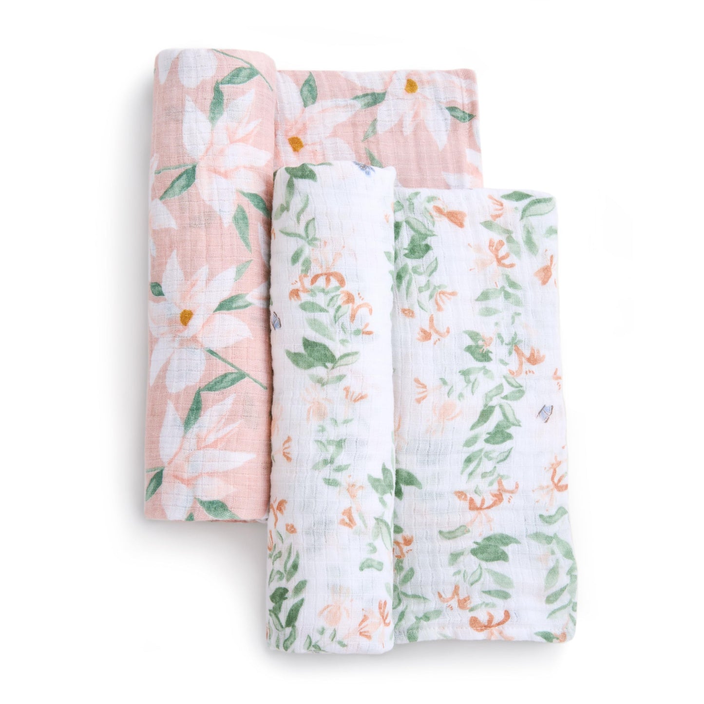 aden + anais Essentials - Manta de muselina de algodón, transpirable, ideal para niños, niñas, recién nacidos, bebés y bebés, manta de recepción, envoltura suave y ligera, paquete de 2, jardín de