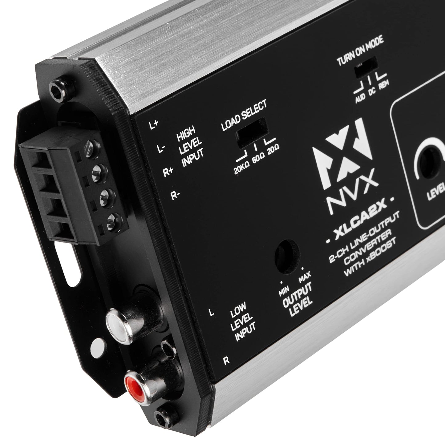 NVX- XLCA2X X-Series Pro Convertidor de Salida de línea de 2 Canales Potenciador Digital de Graves con xBoost, Coincidencia de impedancia y Control Remoto de Nivel