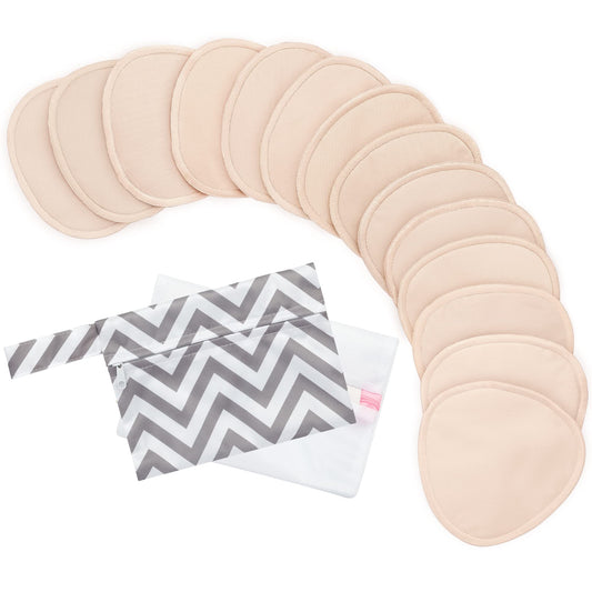 Almohadillas de Lactancia Orgánicas Lavables Paquete de 14 Reutilizables para Brasier