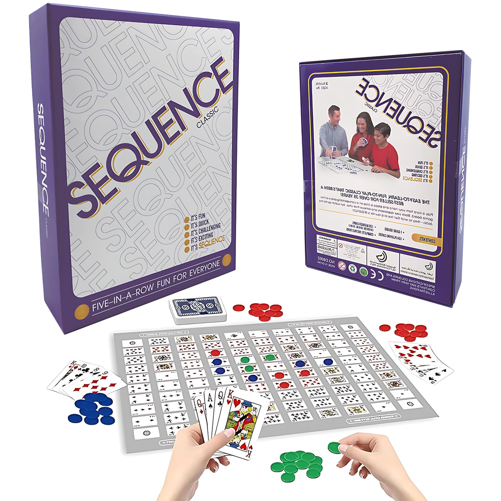 Juego de Mesa TDVCVZSD Azul con Cartas y Fichas para Fiestas y Familias