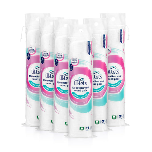 Discos de Algodón Orgánico Lil-Lets Blanco Premium para Piel Sensible