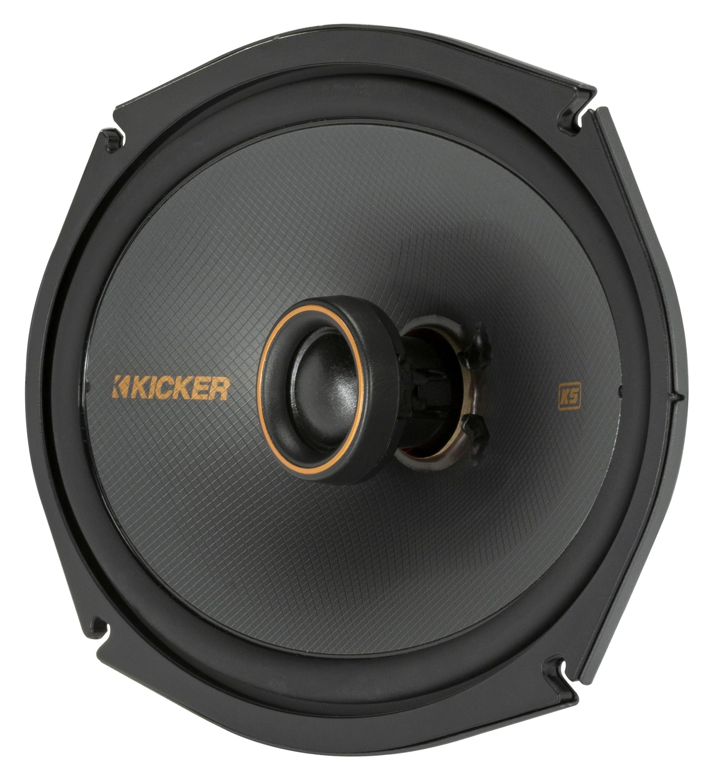 KICKER 51KSC6904 KS-Series 6x9 altavoces coaxiales con tweeters de 1 pulgada, 4 ohmios, par