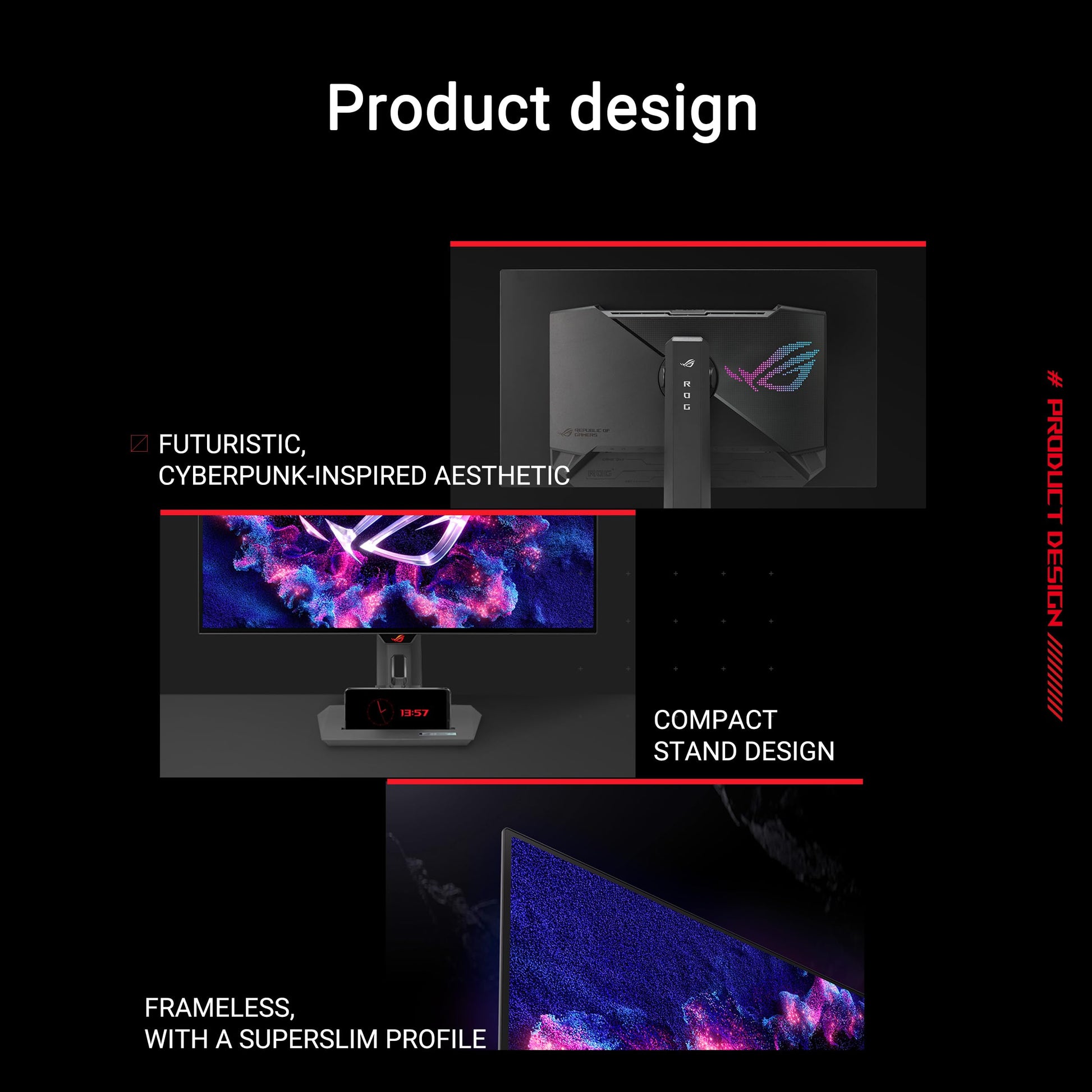 ASUS ROG Strix Monitor para Juegos OLED de 27 Pulgadas 1440P (XG27AQDMG) - QHD, OLED Brillante, 240Hz, 0.03ms, disipador térmico Personalizado, antiparpadeo, Brillo Uniforme, Compatible con G-Sync