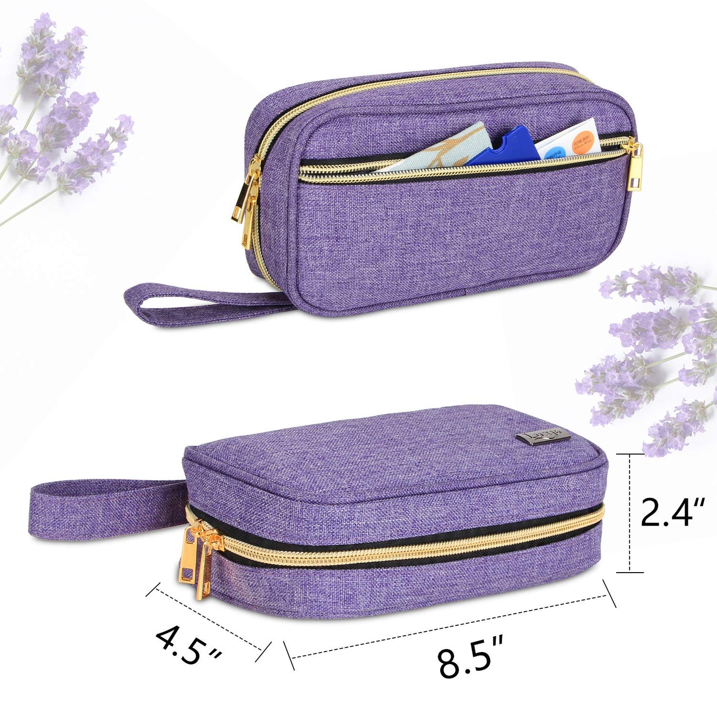 Luxja Estuche de transporte de aceite esencial, Purpura, Single-layer Bag