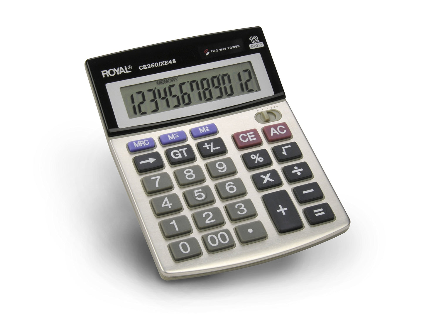 Calculadora de Escritorio Royal CE250/XE48 Pantalla Inclinada 12 Dígitos