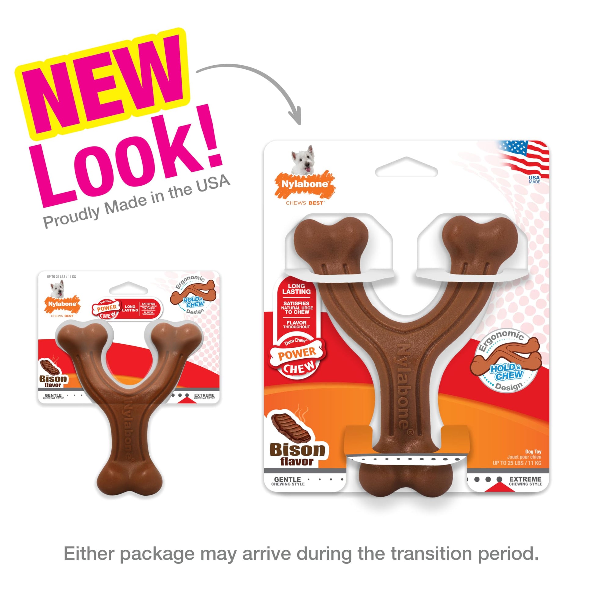 Juguete Masticable Nylabone Bisonte Power Chew para Perro Mediano