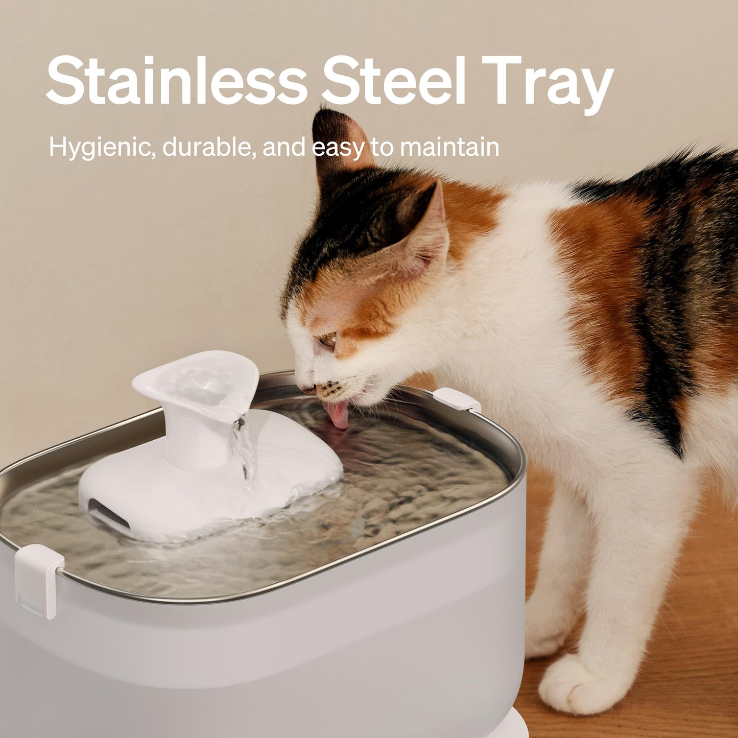 Fuente de Agua para Mascotas PETLIBRO Acero Inoxidable con Bomba Inalámbrica 2.5L Fácil de Limpiar y Sin BPA para Gatos y Perros