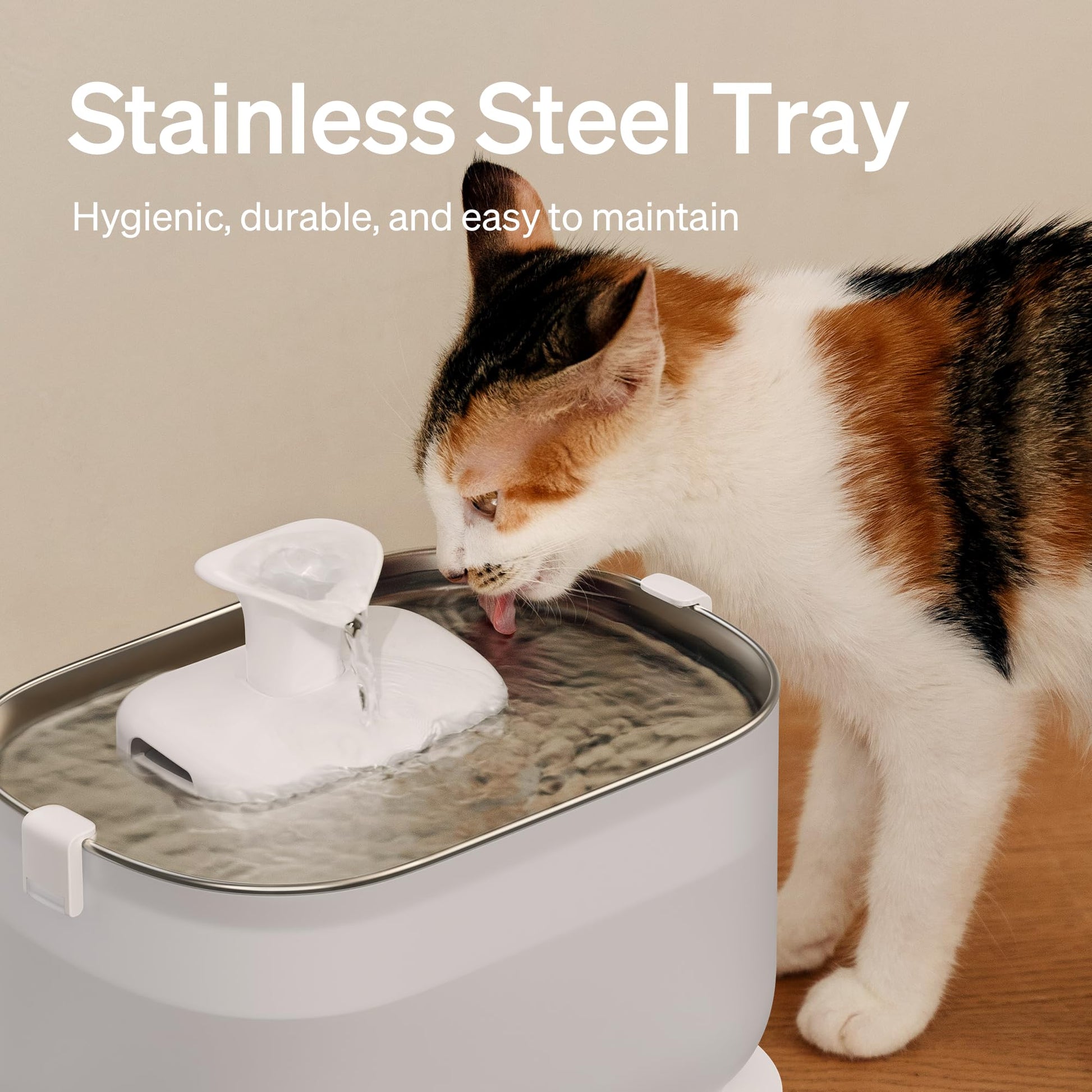 Fuente de Agua para Mascotas PETLIBRO Acero Inoxidable con Bomba Inalámbrica 2.5L Fácil de Limpiar y Sin BPA para Gatos y Perros