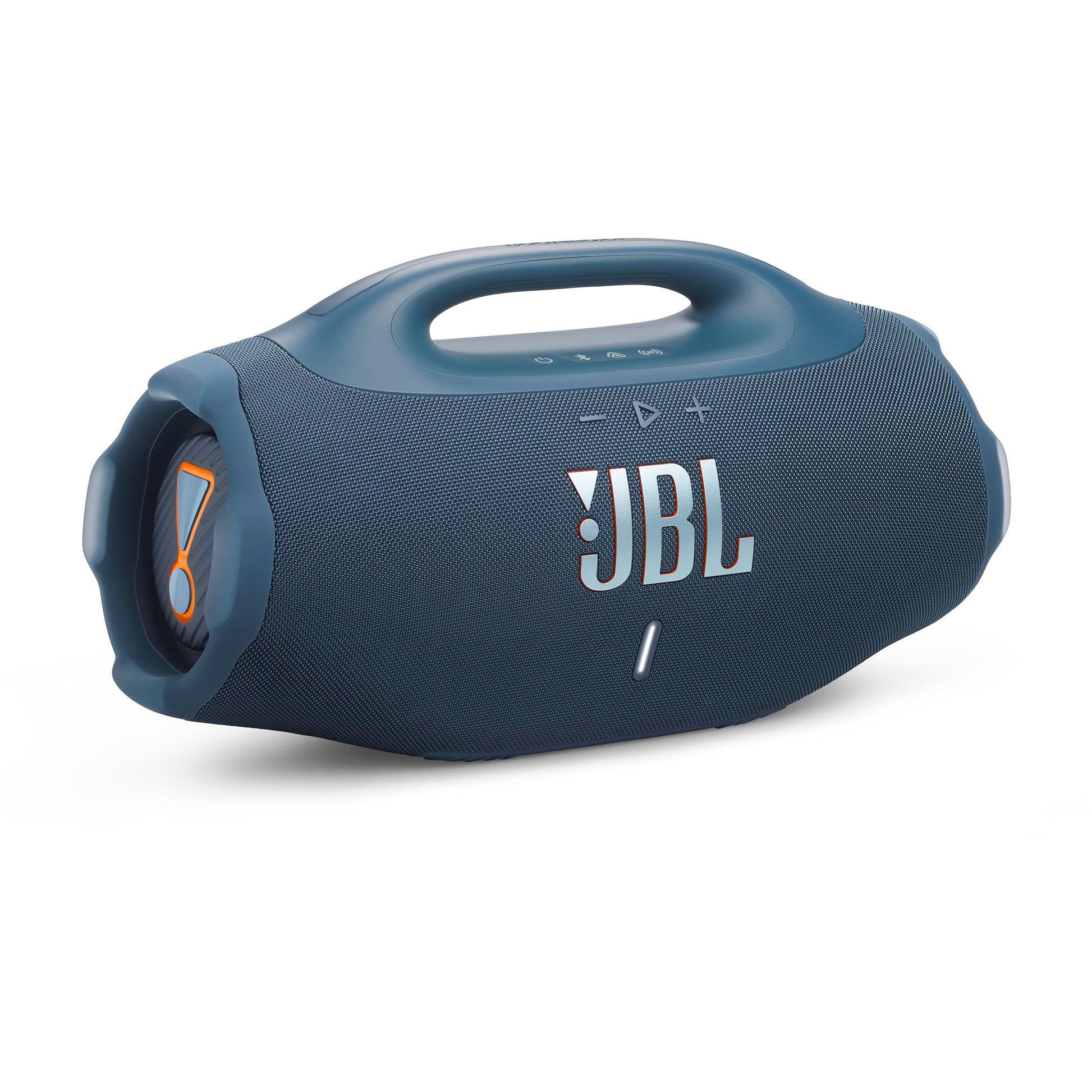 JBL Boombox 4 Bocina Portátil Bluetooth con Sonido Pro (AI Sound Boost), Resistente al Agua y Polvo IP68, hasta 34 Horas de reproducción, Auracast - Azul