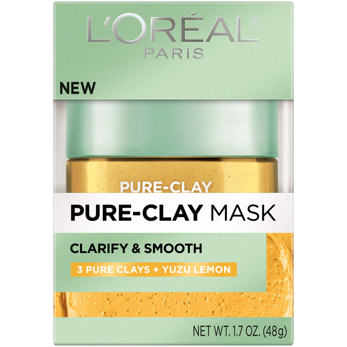L'Oreal Paris Skin Care Pure Clay Mask Clarify & Smooth, 1.7 Ounce