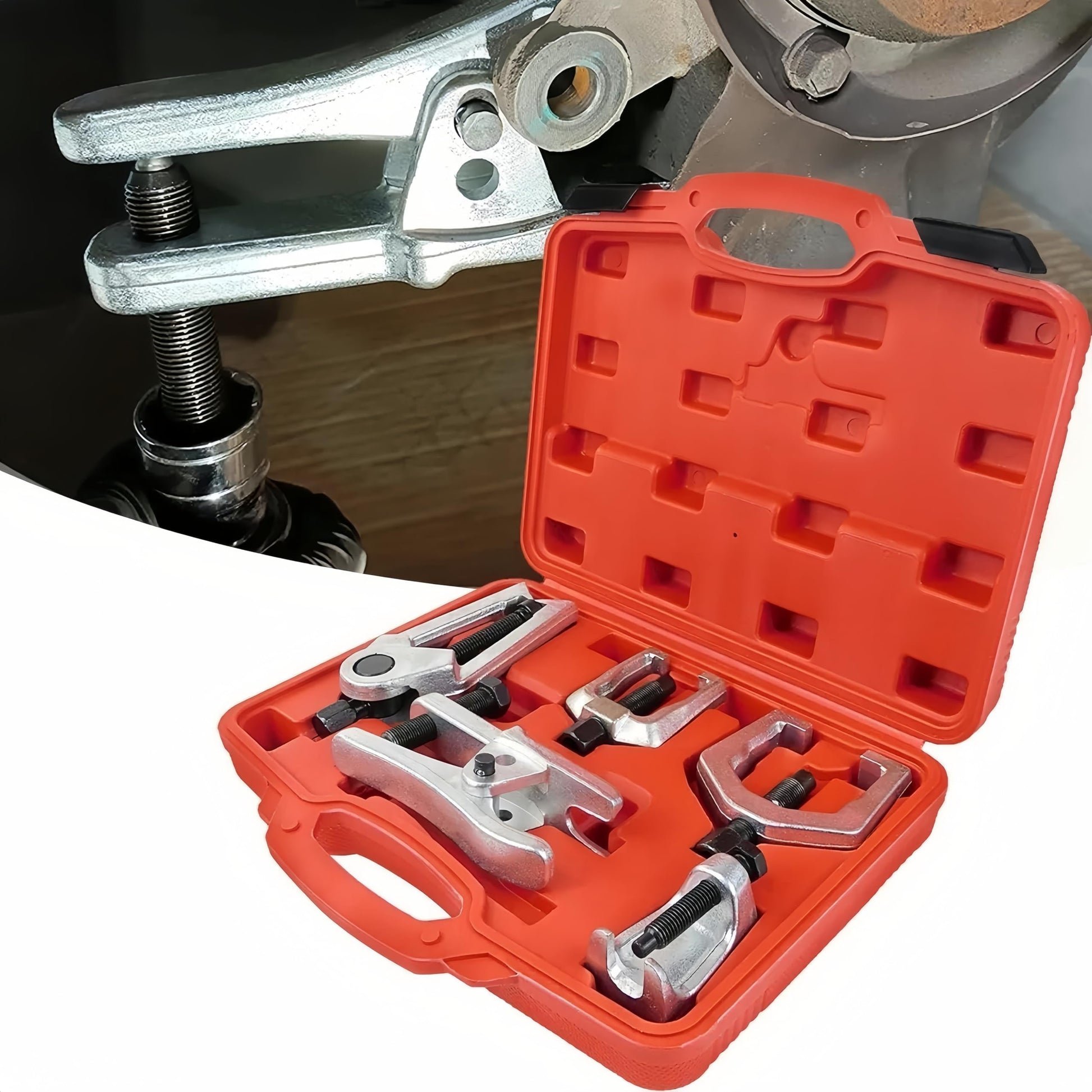 FIXITFAST Extractor de Rótulas,Kit Extractor de Rótulas 6 en 1 Aleación Endurecida,Kit de Mantenimiento Frontal Integrado,Herramientas Extractor de Rotulas Automotriz para Separación Eficiente