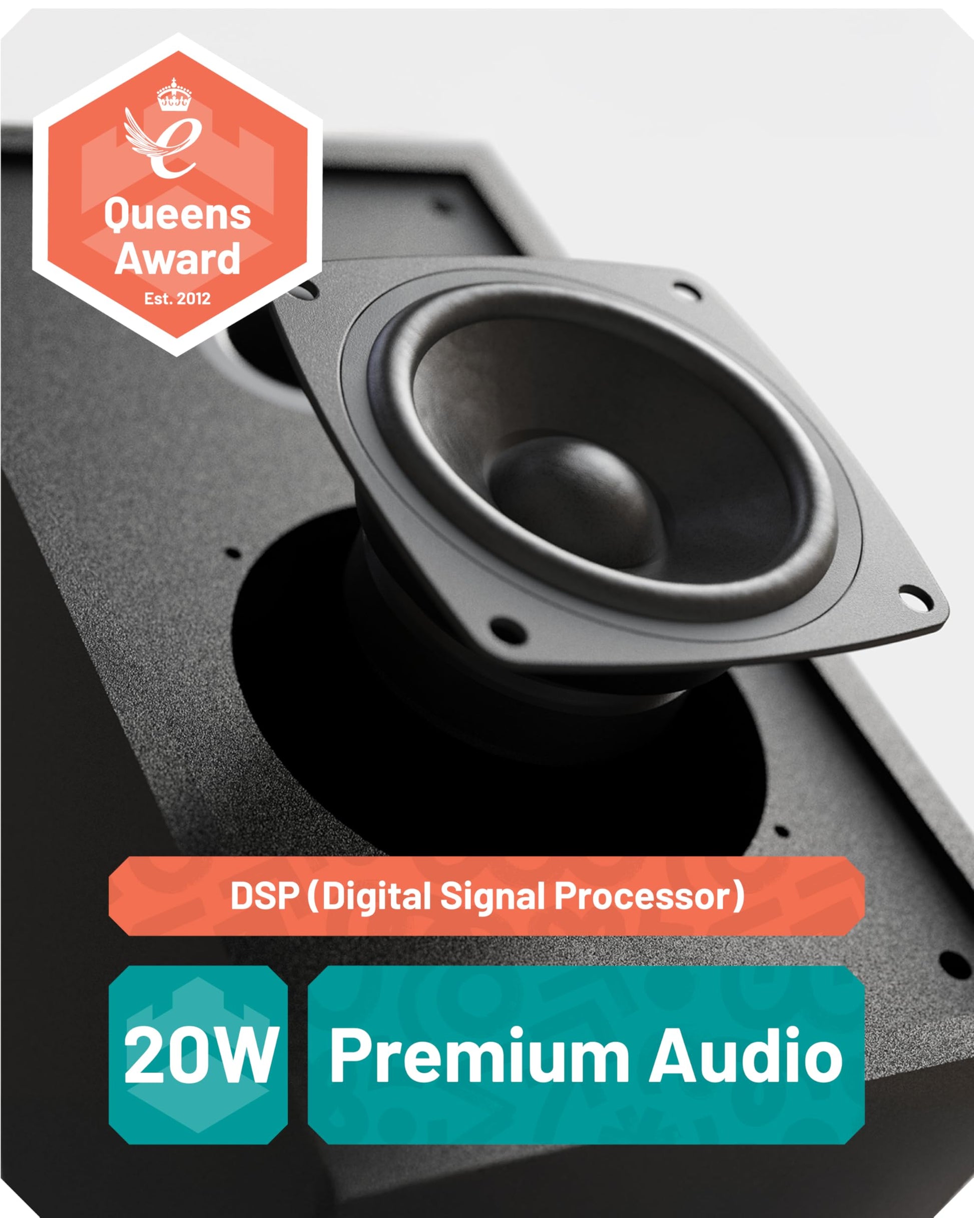 Sistema Estéreo Bluetooth 5.2 Potente de 20 W con Reproductor de CD y Altavoces de Madera para el Hogar