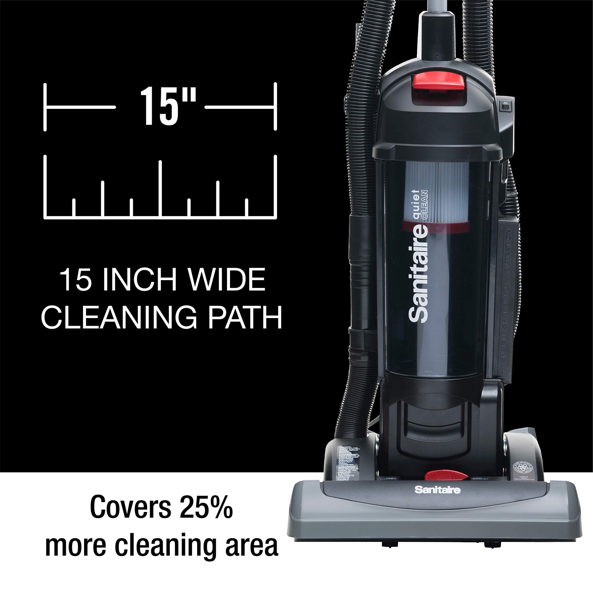 Aspiradora Vertical Comercial Sanitaire Force Negro
