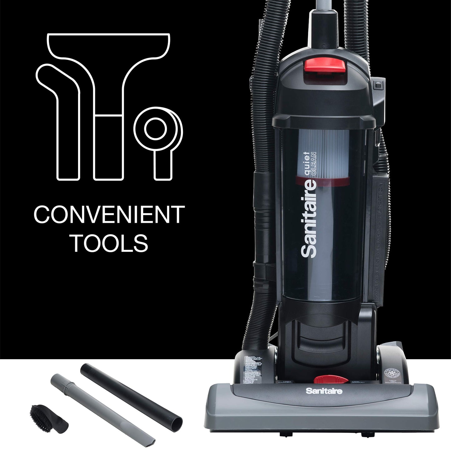 Aspiradora Vertical Comercial Sanitaire Force Negro