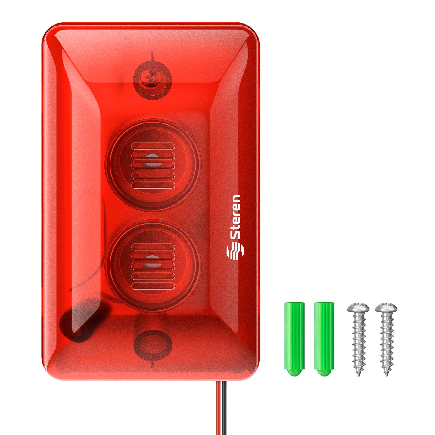 Alarma Sonora Steren roja con Luz Estroboscópica ALA-140